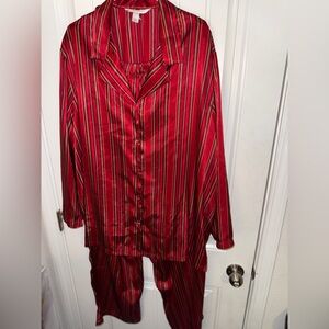 Cacique Red Striped Pajama Set